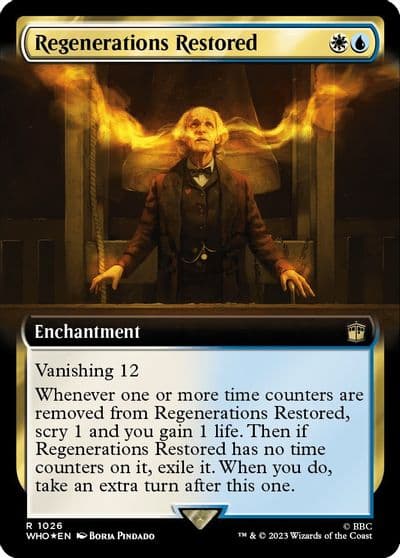 Regenerations Restored Extended Art Surge Foil Universes Beyond: Doctor Who Magic card