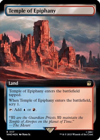 Temple of Epiphany Extended Art Surge Foil Universes Beyond: Doctor Who Magic card