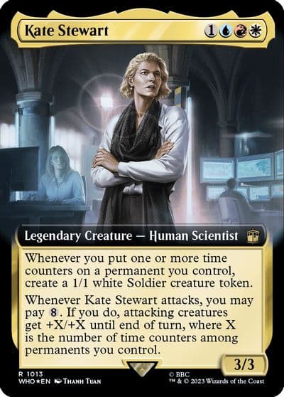 Kate Stewart Extended Art Surge Foil Universes Beyond: Doctor Who Magic card