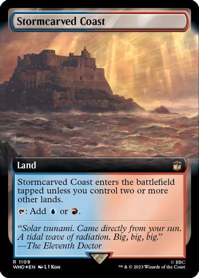 Stormcarved Coast Extended Art Surge Foil Universes Beyond: Doctor Who Magic card