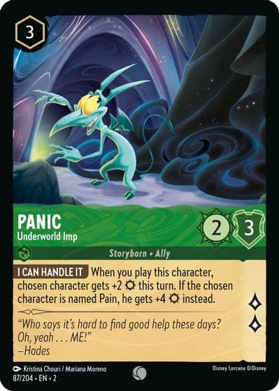Panic Underworld Imp Rise of the Floodborn Lorcana card