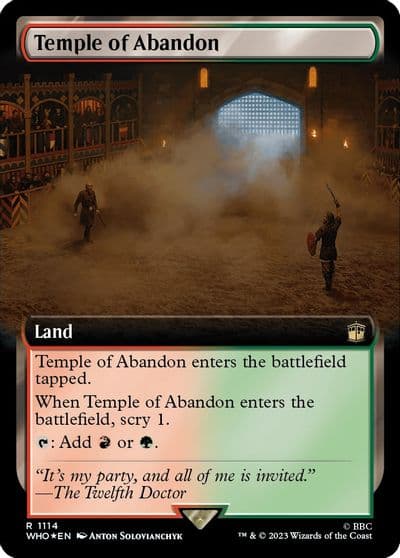 Temple of Abandon Extended Art Surge Foil Universes Beyond: Doctor Who Magic card