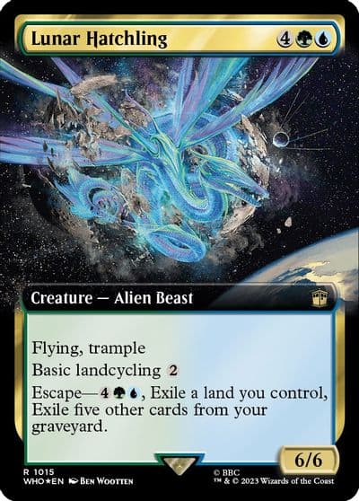 Lunar Hatchling Extended Art Surge Foil Universes Beyond: Doctor Who Magic card