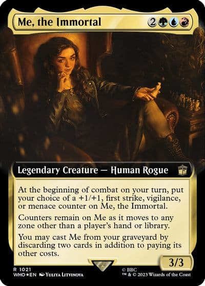Me the Immortal Extended Art Surge Foil Universes Beyond: Doctor Who Magic card