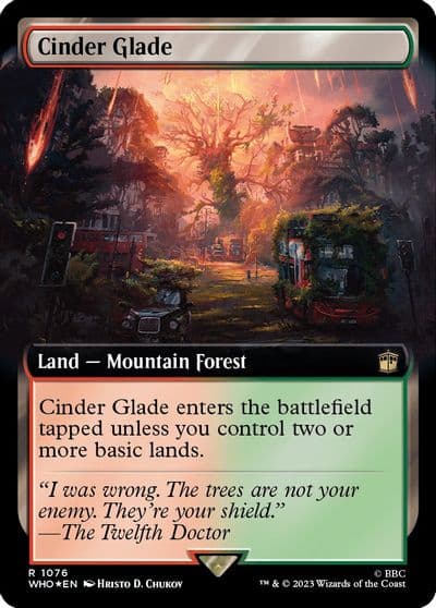 Cinder Glade Extended Art Surge Foil Universes Beyond: Doctor Who Magic card