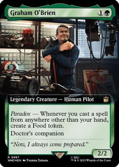 Graham OBrien Extended Art Surge Foil Universes Beyond: Doctor Who Magic card