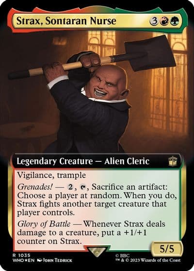 Strax Sontaran Nurse Extended Art Surge Foil Universes Beyond: Doctor Who Magic card
