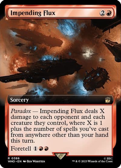 Impending Flux Extended Art Universes Beyond: Doctor Who Magic card