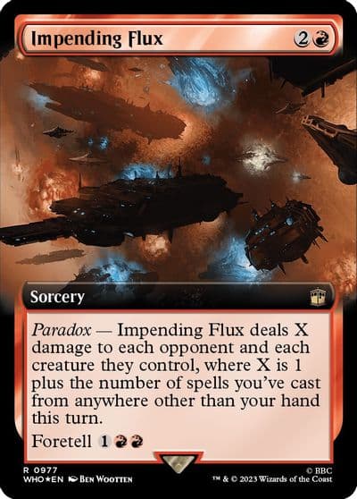 Impending Flux Extended Art Surge Foil Universes Beyond: Doctor Who Magic card