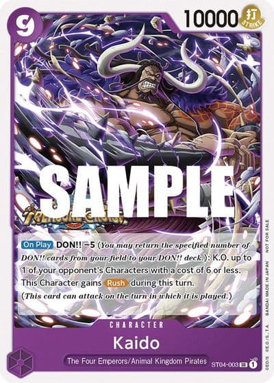 Kaido Tournament Pack Vol 5 One Piece Promotion Cards One Piece card