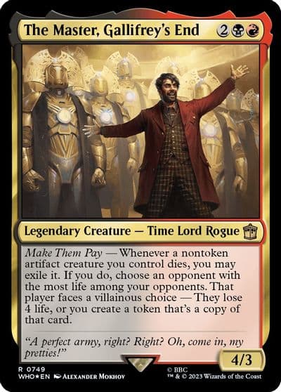 The Master Gallifreys End Surge Foil Universes Beyond: Doctor Who Magic card