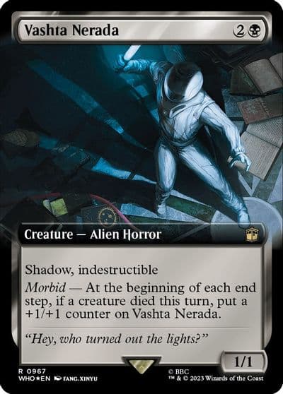 Vashta Nerada Extended Art Surge Foil Universes Beyond: Doctor Who Magic card