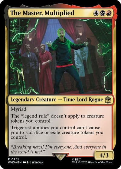 The Master Multiplied Surge Foil Universes Beyond: Doctor Who Magic card
