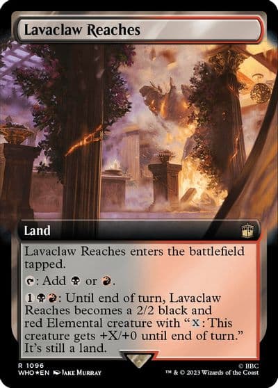Lavaclaw Reaches Extended Art Surge Foil Universes Beyond: Doctor Who Magic card
