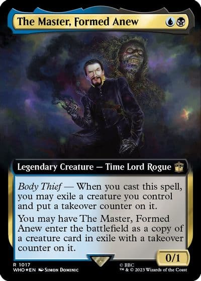 The Master Formed Anew Extended Art Surge Foil Universes Beyond: Doctor Who Magic card