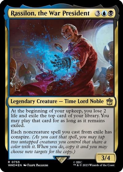 Rassilon the War President Surge Foil Universes Beyond: Doctor Who Magic card