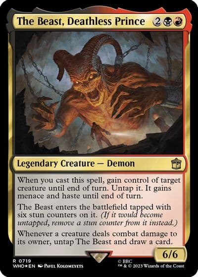 The Beast Deathless Prince Surge Foil Universes Beyond: Doctor Who Magic card
