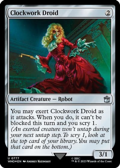 Clockwork Droid Surge Foil Universes Beyond: Doctor Who Magic card