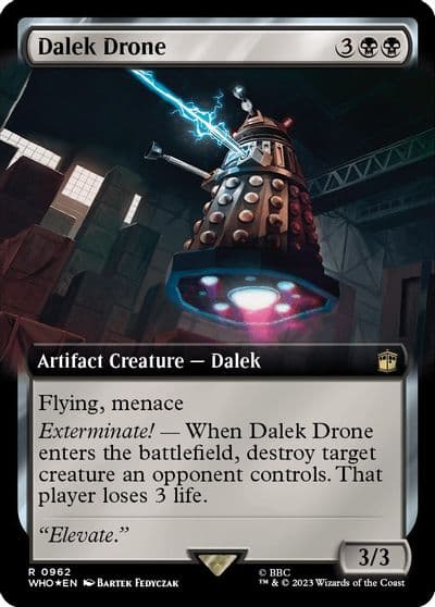 Dalek Drone Extended Art Surge Foil Universes Beyond: Doctor Who Magic card