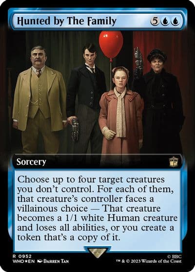 Hunted by The Family Extended Art Surge Foil Universes Beyond: Doctor Who Magic card