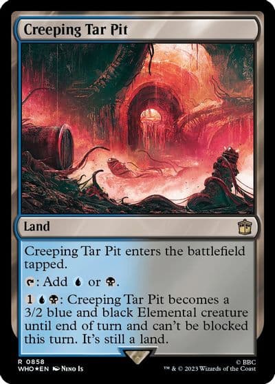 Creeping Tar Pit Surge Foil Universes Beyond: Doctor Who Magic card