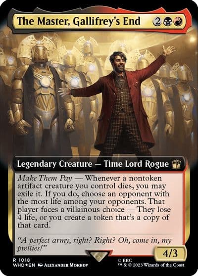 The Master Gallifreys End Extended Art Surge Foil Universes Beyond: Doctor Who Magic card