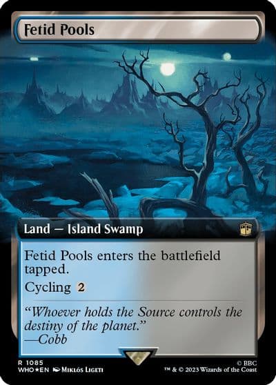 Fetid Pools Extended Art Surge Foil Universes Beyond: Doctor Who Magic card