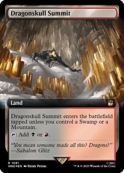 Dragonskull Summit Extended Art Surge Foil Universes Beyond: Doctor Who Magic card