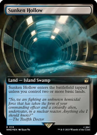Sunken Hollow Extended Art Surge Foil Universes Beyond: Doctor Who Magic card