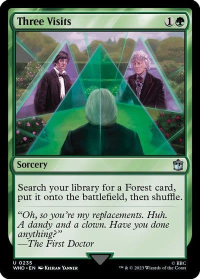 Three Visits Universes Beyond: Doctor Who Magic card
