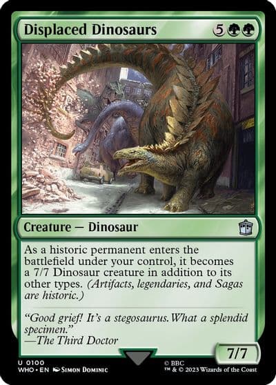 Displaced Dinosaurs Universes Beyond: Doctor Who Magic card