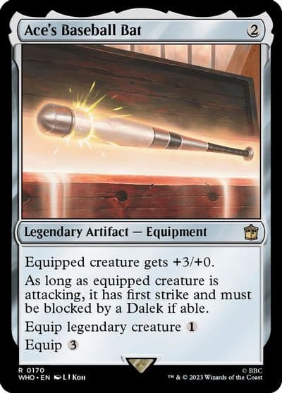 Aces Baseball Bat Universes Beyond: Doctor Who Magic card