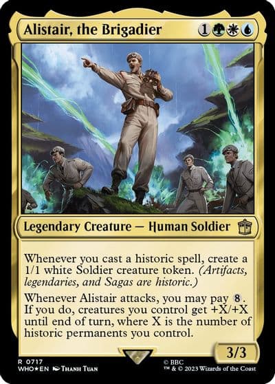 Alistair the Brigadier Surge Foil Universes Beyond: Doctor Who Magic card