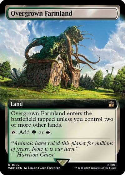 Overgrown Farmland Extended Art Surge Foil Universes Beyond: Doctor Who Magic card