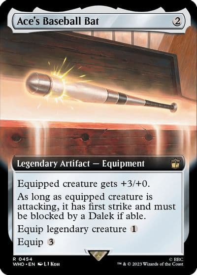 Aces Baseball Bat Extended Art Universes Beyond: Doctor Who Magic card