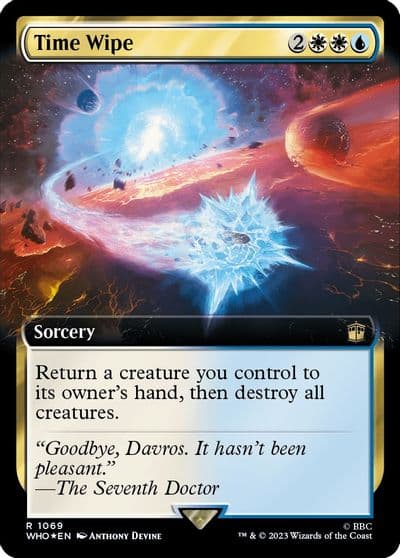 Time Wipe Extended Art Surge Foil Universes Beyond: Doctor Who Magic card