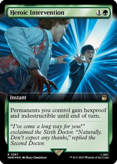 Heroic Intervention Extended Art Surge Foil Universes Beyond: Doctor Who Magic card