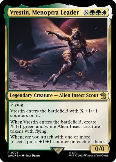 Vrestin Menoptra Leader Surge Foil Universes Beyond: Doctor Who Magic card