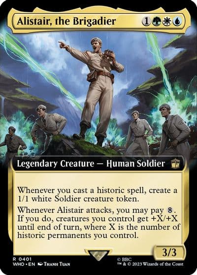 Alistair the Brigadier Extended Art Universes Beyond: Doctor Who Magic card
