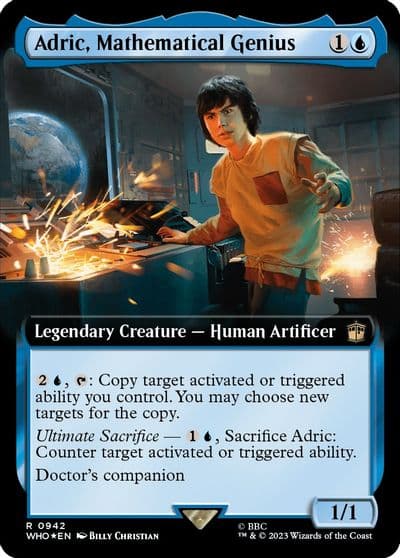 Adric Mathematical Genius Extended Art Surge Foil Universes Beyond: Doctor Who Magic card