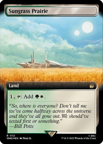 Sungrass Prairie Extended Art Surge Foil Universes Beyond: Doctor Who Magic card