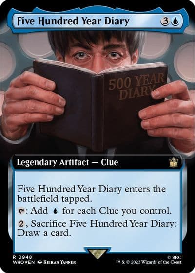 Five Hundred Year Diary Extended Art Surge Foil Universes Beyond: Doctor Who Magic card