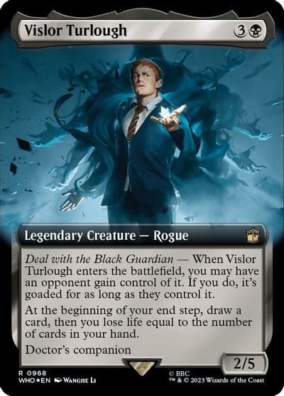 Vislor Turlough Extended Art Surge Foil Universes Beyond: Doctor Who Magic card