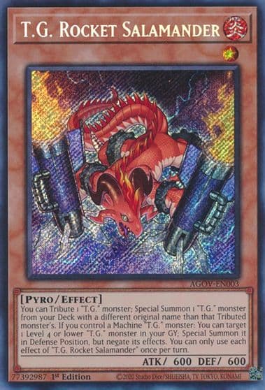 TG Rocket Salamander Age of Overlord Yu-Gi-Oh! card