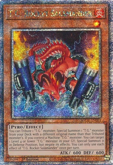 TG Rocket Salamander Quarter Century Secret Rare Age of Overlord Yu-Gi-Oh! card