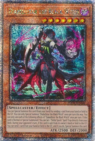 Diabellstar the Black Witch Quarter Century Secret Rare Age of Overlord Yu-Gi-Oh! card