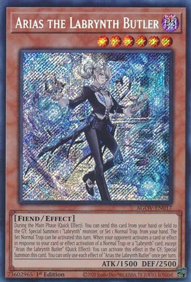 Arias the Labrynth Butler Age of Overlord Yu-Gi-Oh! card