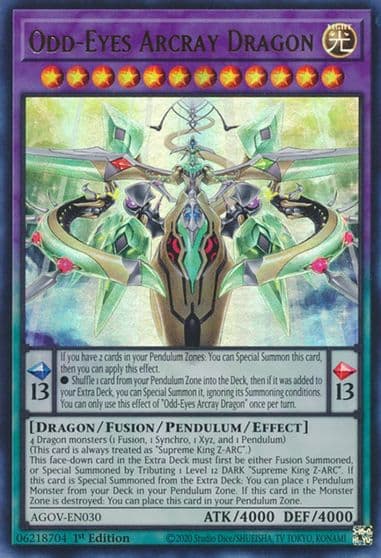 Odd Eyes Arcray Dragon Age of Overlord Yu-Gi-Oh! card