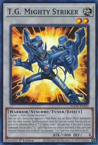 TG Mighty Striker Age of Overlord Yu-Gi-Oh! card