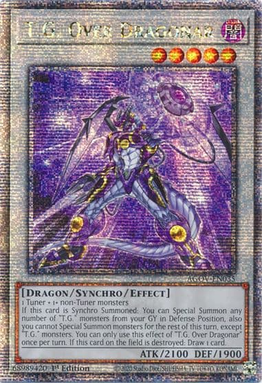 TG Over Dragonar Quarter Century Secret Rare Age of Overlord Yu-Gi-Oh! card
